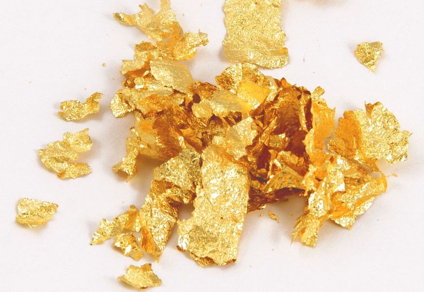 Bedingungen und Haltbarkeitsdauer von essbarem Gold