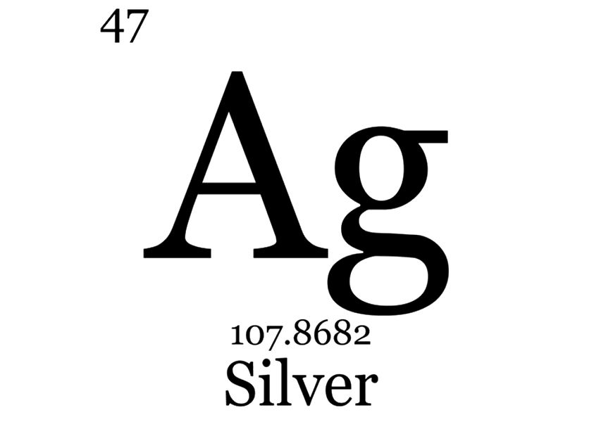 Silver in the table of Mendeleev's name in Russian?