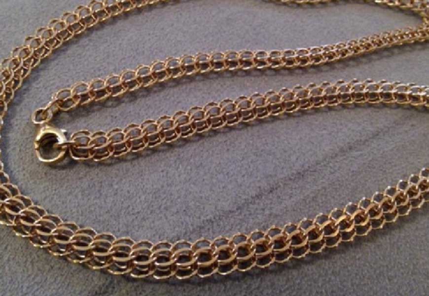 Weaving "Python" or "Italian" chain